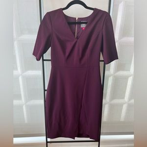 Vince Camino Scuba Crepe Sheath Dress - Size 4 - Color Plum